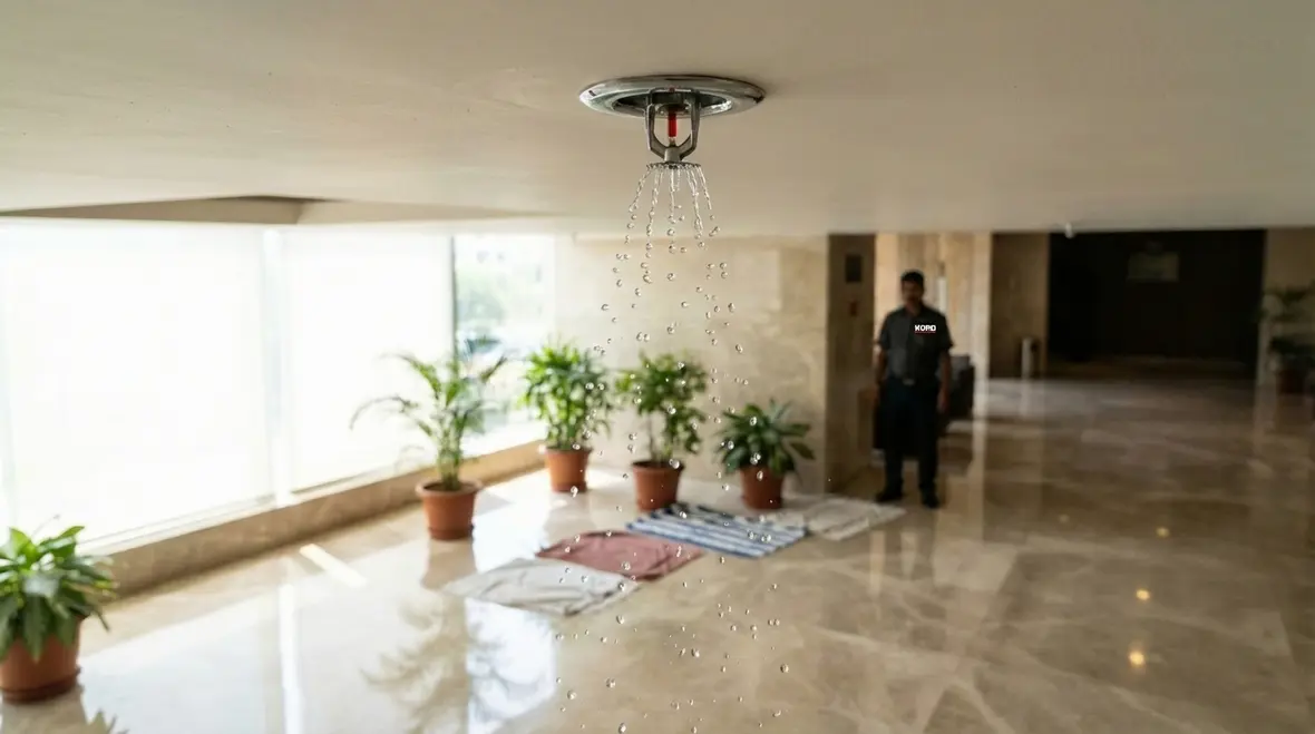 Avalon hotel guest room fire sprinklers