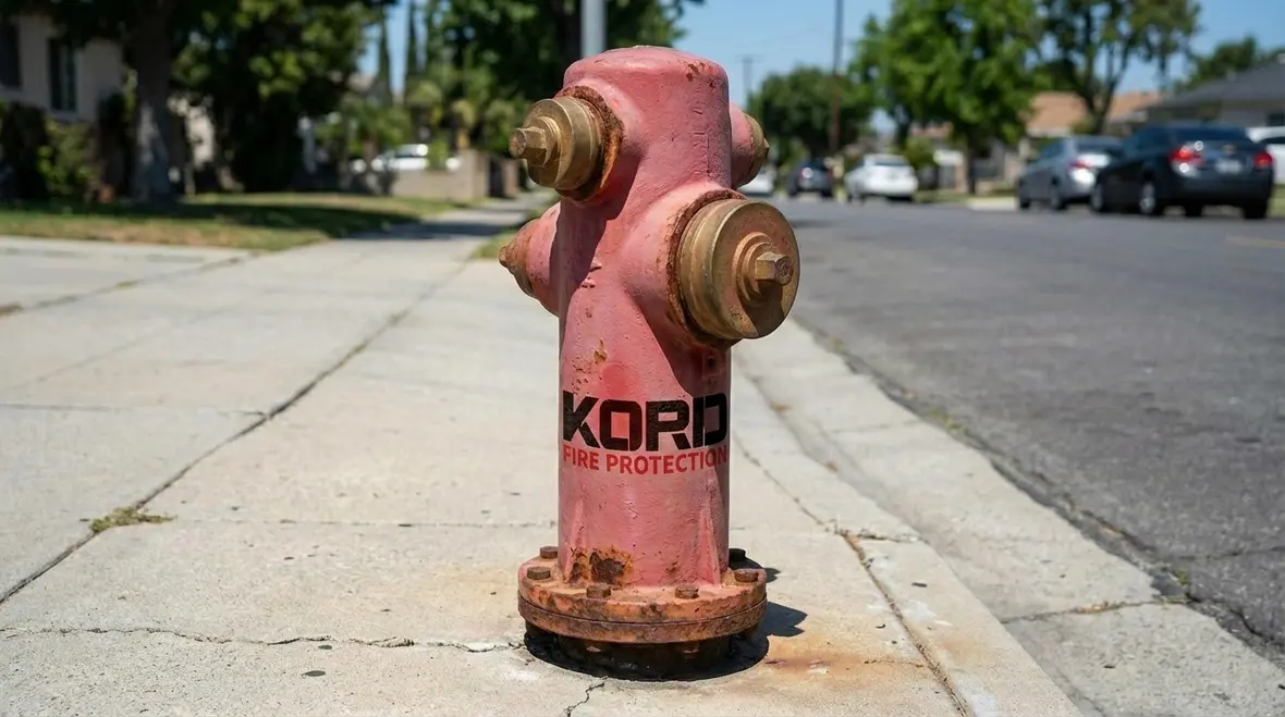 Technician performing Azusa fire hydrant inspection and maintenance
