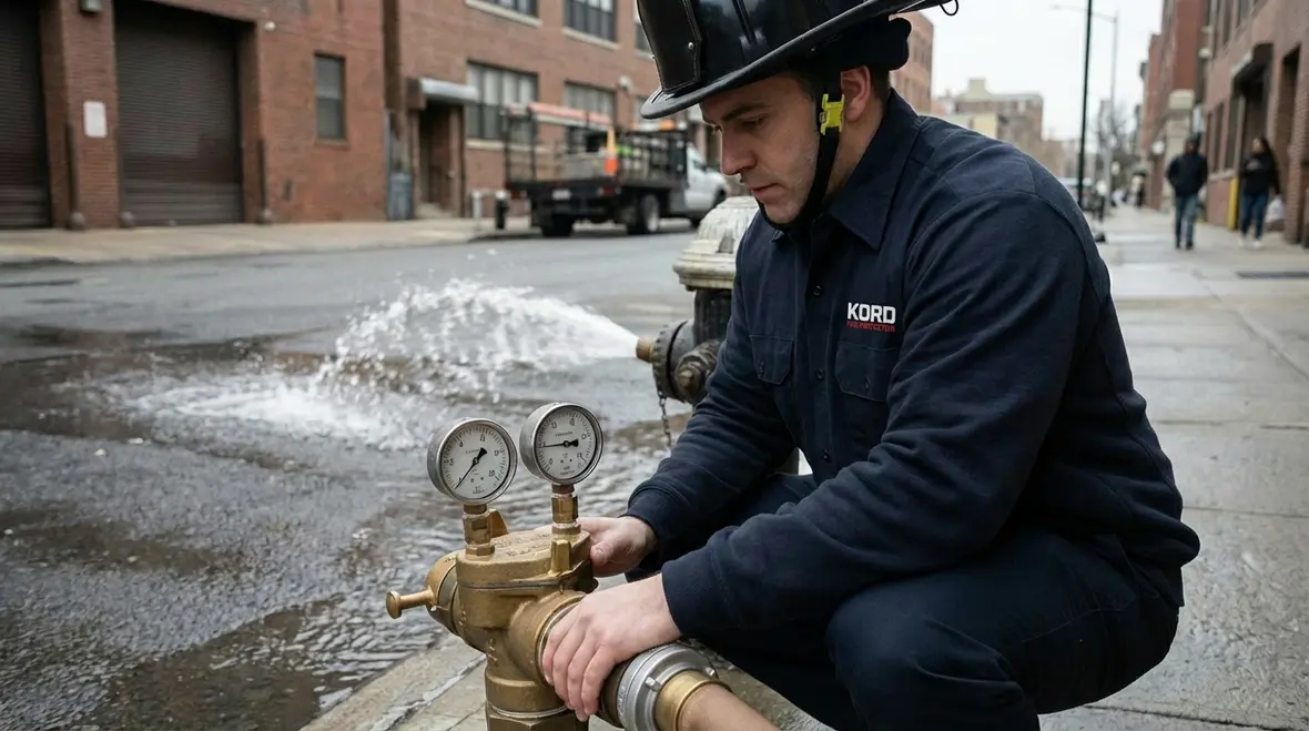 Bell Gardens hydrant inspection and flow testing