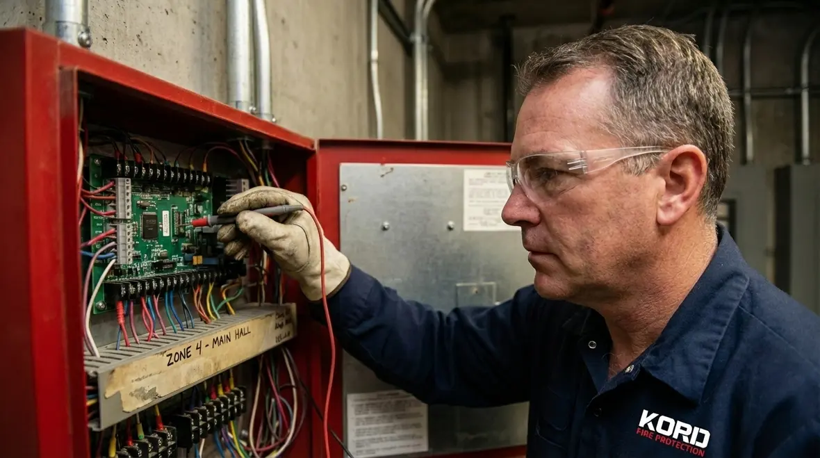 Commercial building with monitored fire alarm system in Burbank