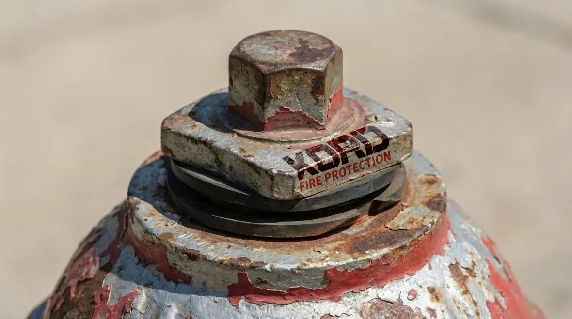 Hydrant maintenance technician documenting inspection issues