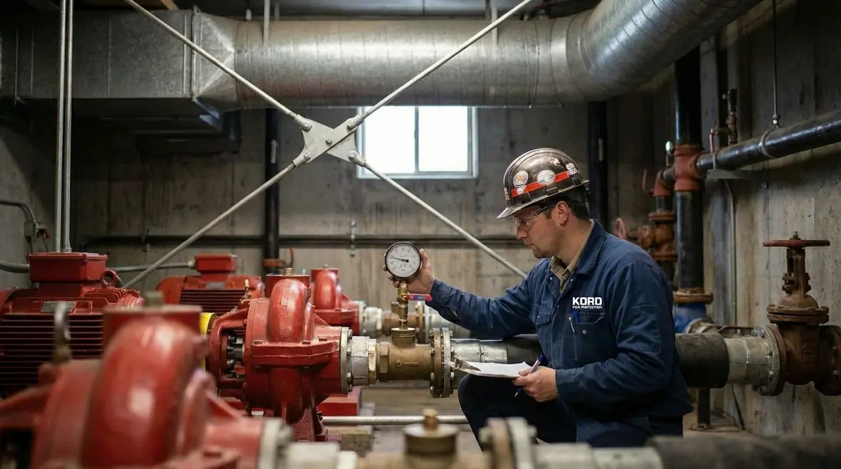 Engineered fire pump layout designed for industrial reliability