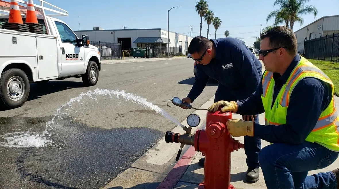 Carson fire hydrant flow testing services