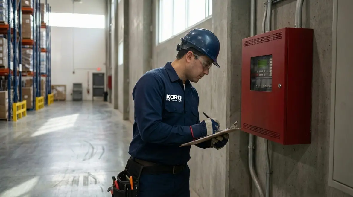 Monitored fire alarm technology in industrial control room