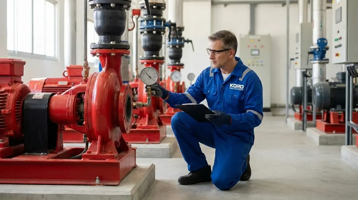 Fire pump room in Huntington Park facility