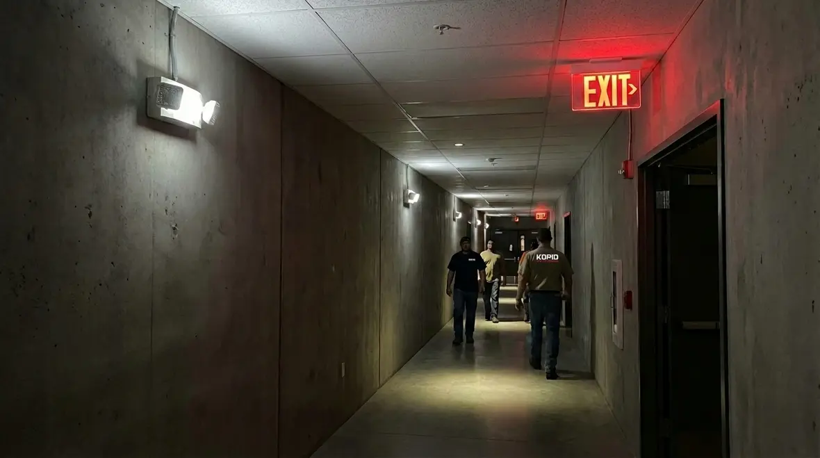 Claremont egress lighting requirements in commercial building corridor