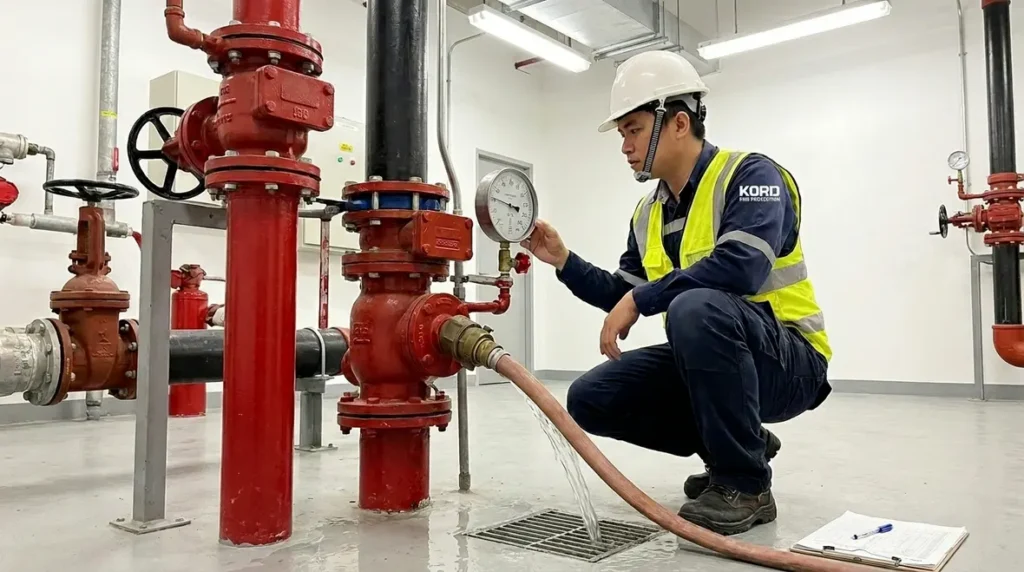 Commercial standpipe pressure testing