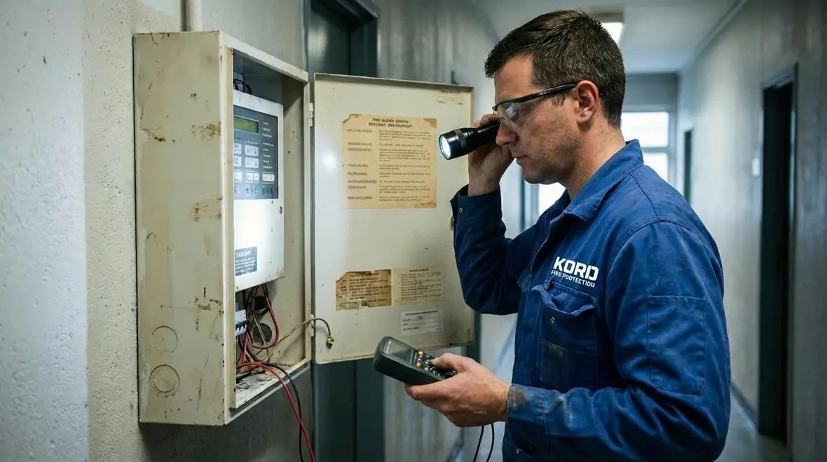 Integrated fire alarm and building automation dashboard