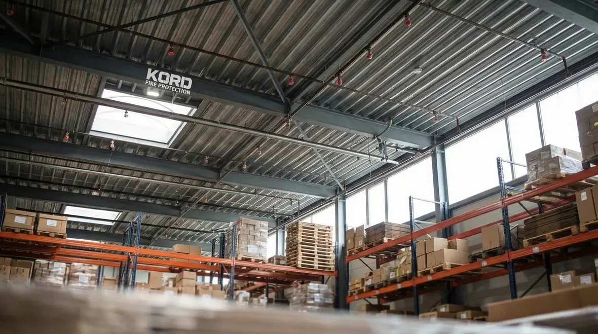 Professional fire sprinkler service visit in Compton commercial building