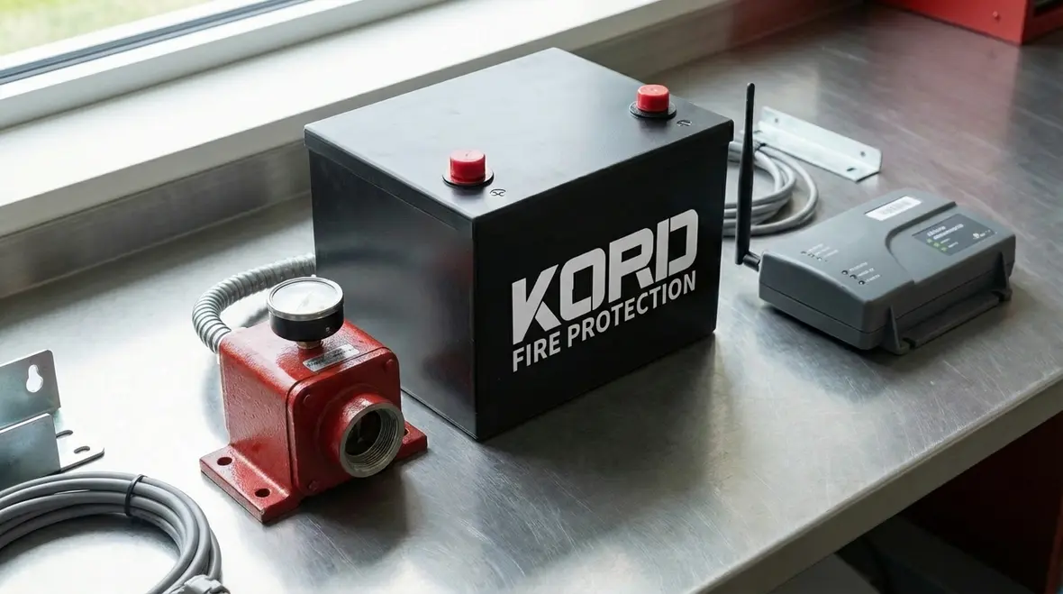 Addressable Downtown LA fire alarm panel and devices under monitoring