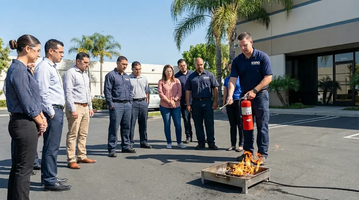 El Monte fire extinguisher training class