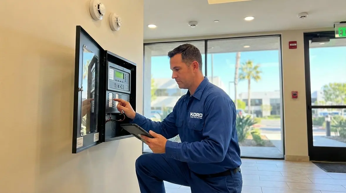 Fire alarm system upgrades in El Segundo office building