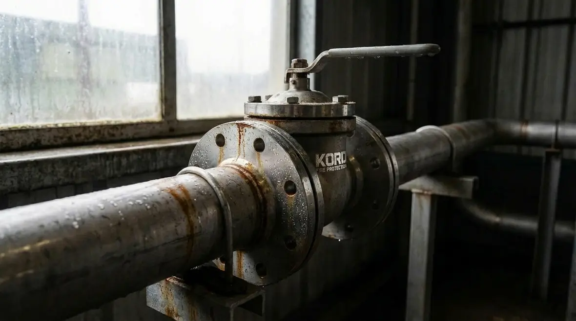 Fire suppression piping in humid and corrosive industrial environment