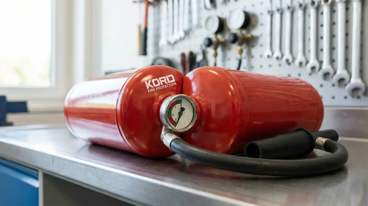 Neglected versus maintained fire extinguisher comparison