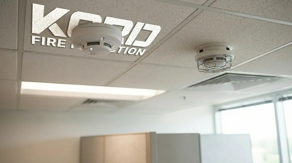 Engineers planning fire suppression system types