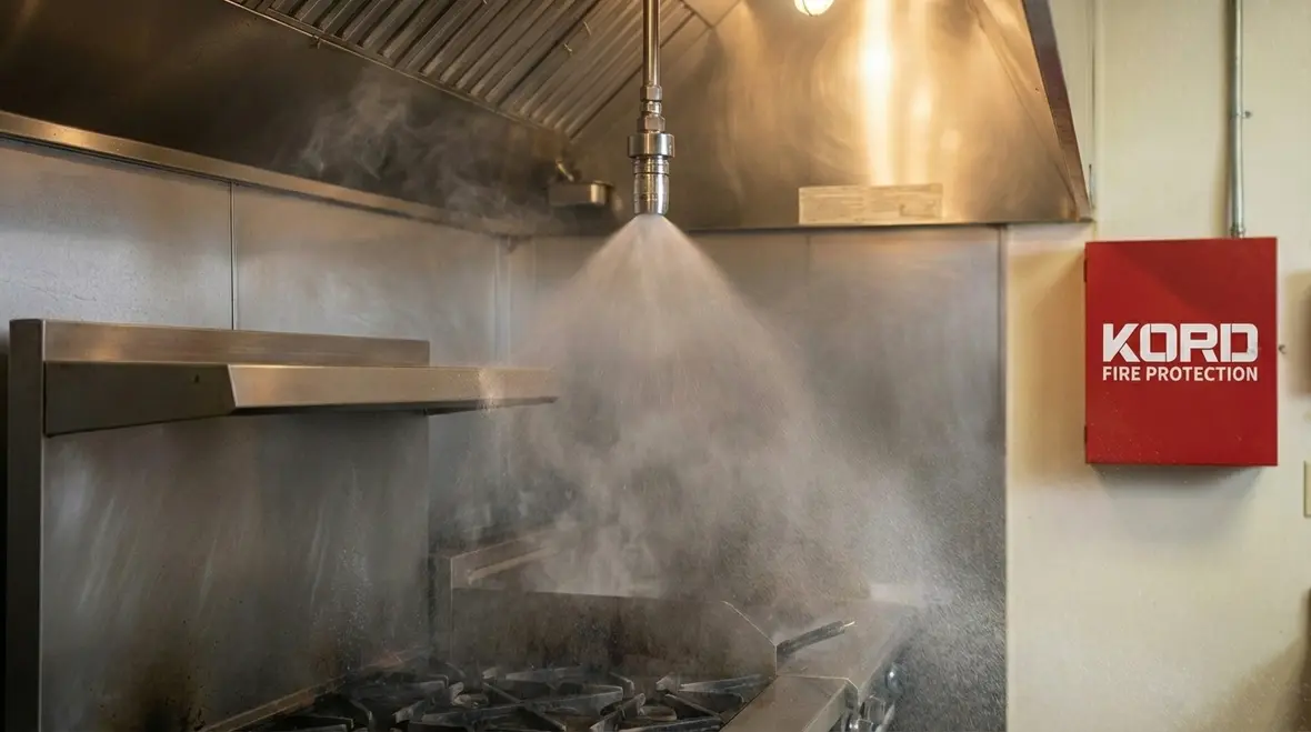Layered portable and fixed fire protection in a facility