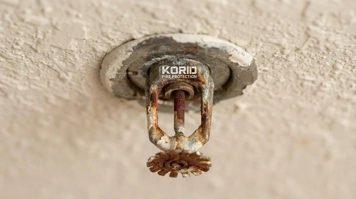 Fire protection technician discussing El Segundo sprinkler inspection results