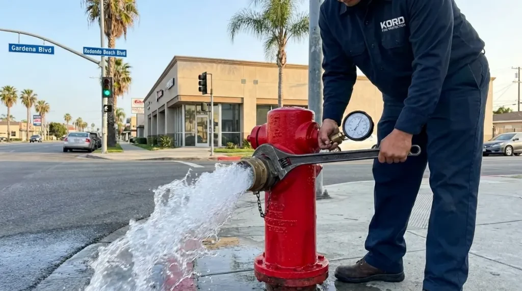 Gardena fire hydrant testing