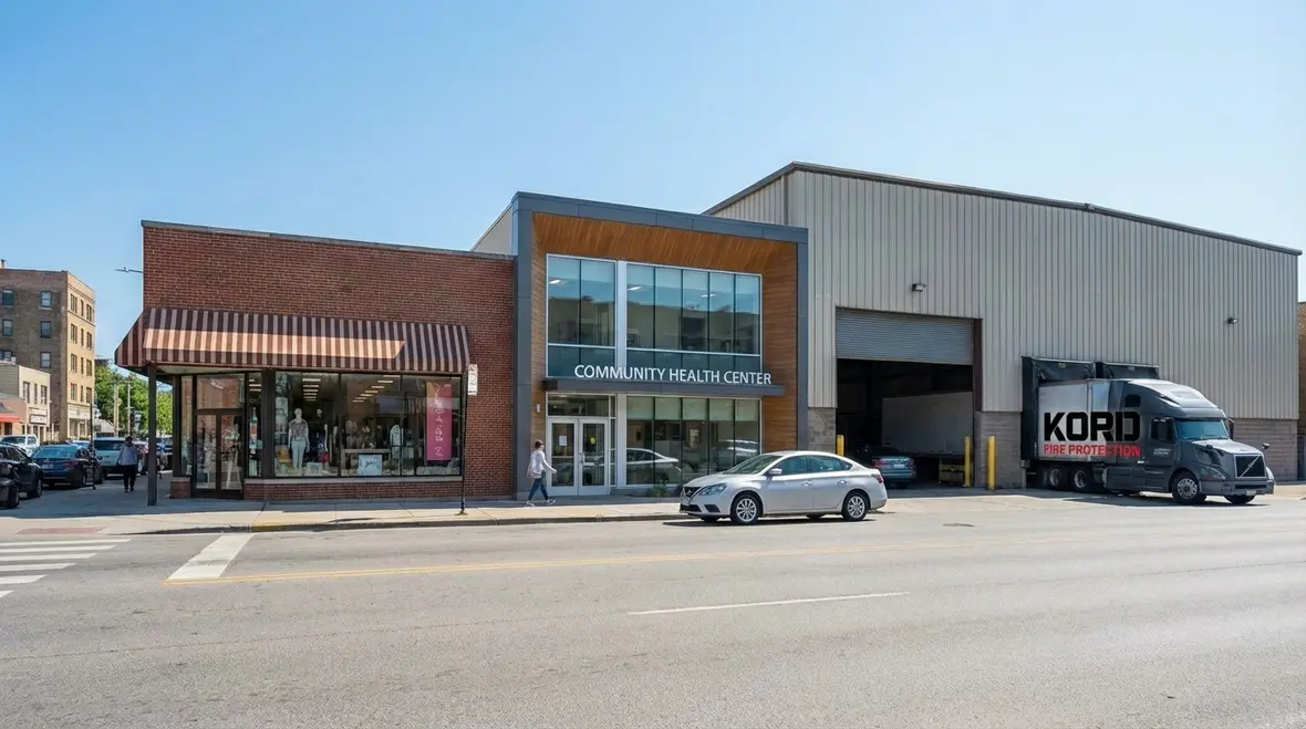 Inglewood commercial building with monitored fire alarm system