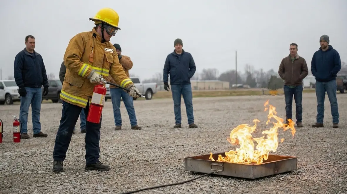Business owners in Hawaiian Gardens learning fire extinguisher basics