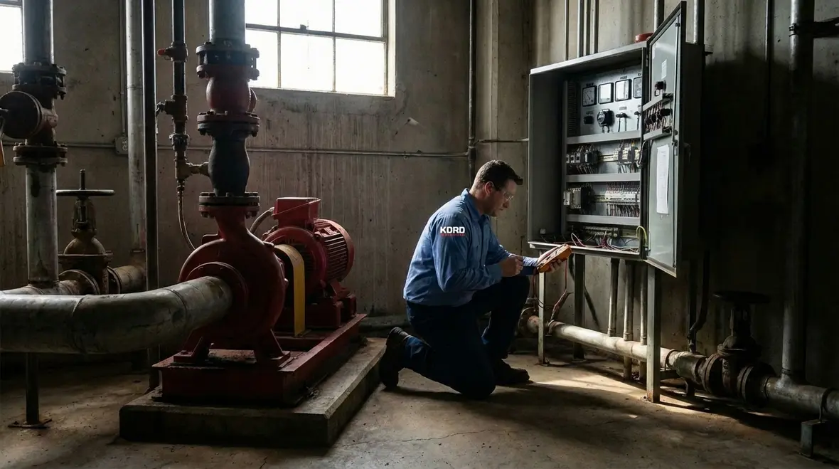 Fire alarm panel and monitoring tied to sprinkler system