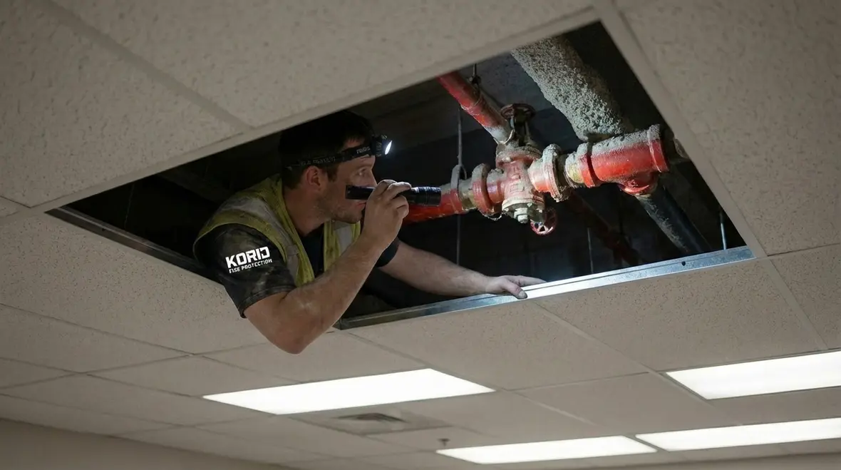 Fire sprinkler inspection report for Hawthorne commercial property