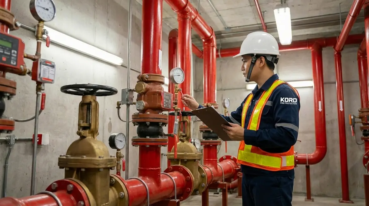 Hawthorne fire sprinkler inspection and flow testing