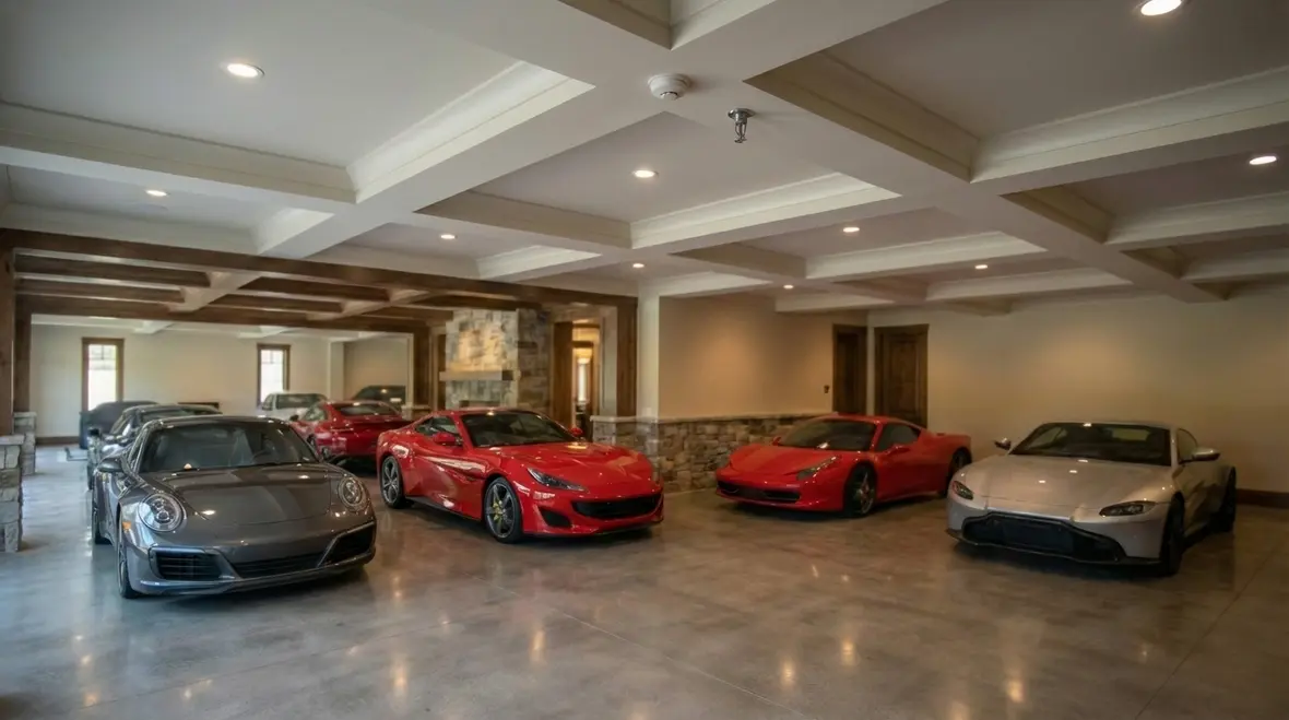 Hidden Hills estate interior with concealed fire protection