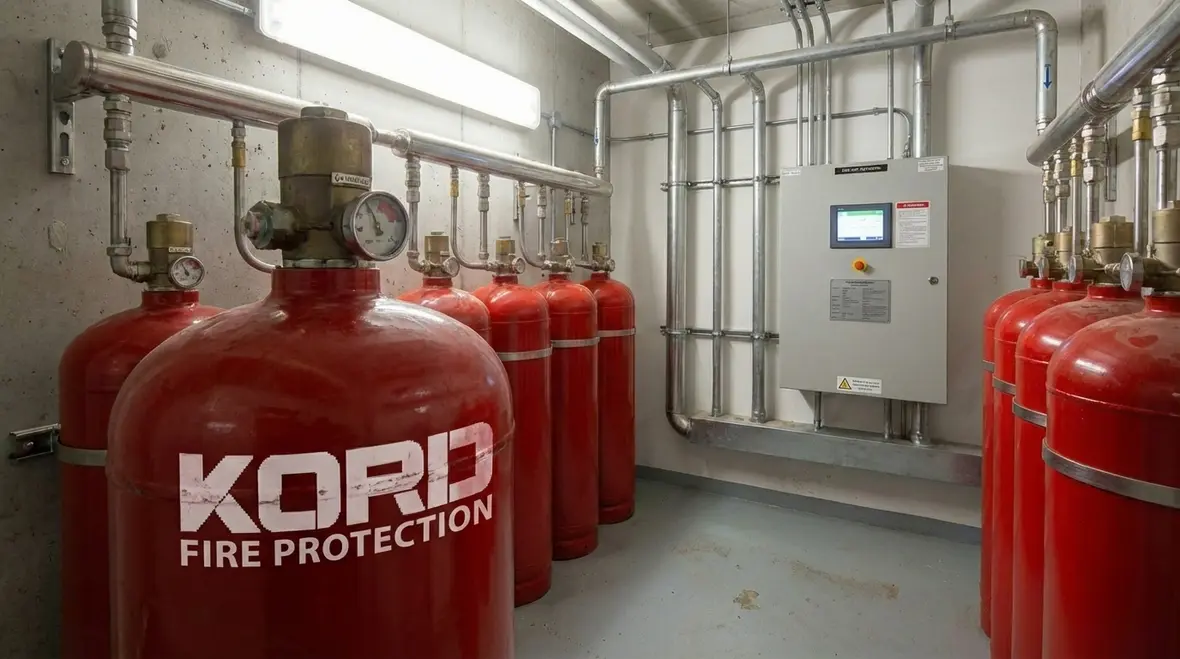 Control panel for clean agent fire suppression system