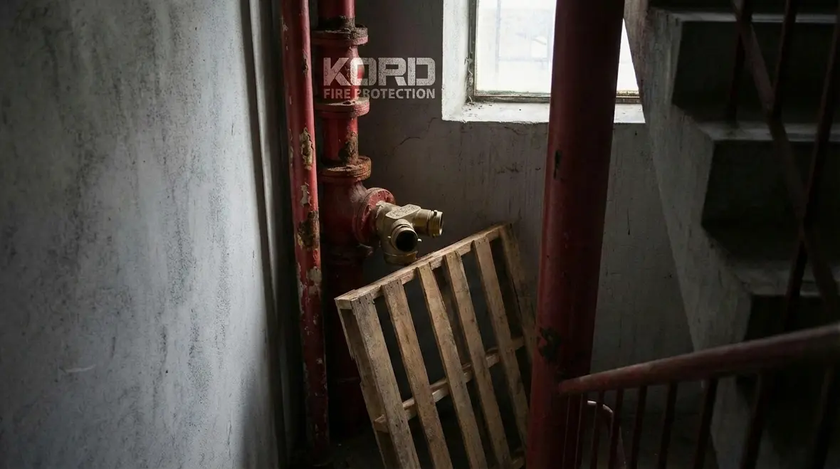 Technician testing standpipe valves and gauges