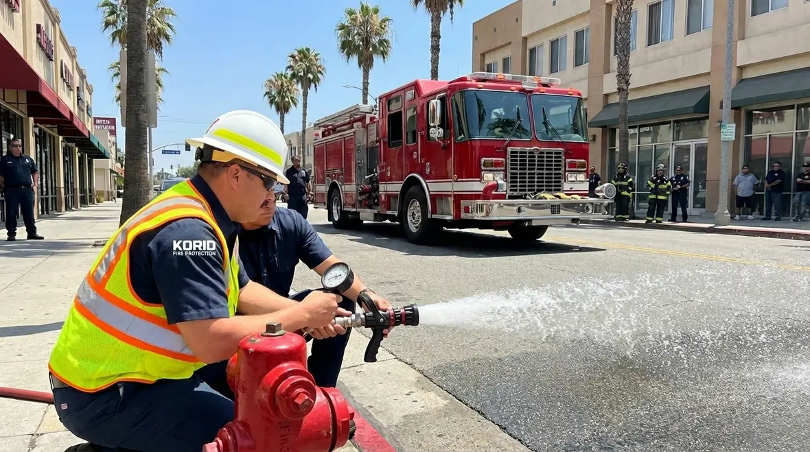 Huntington Park fire hydrant testing cover image