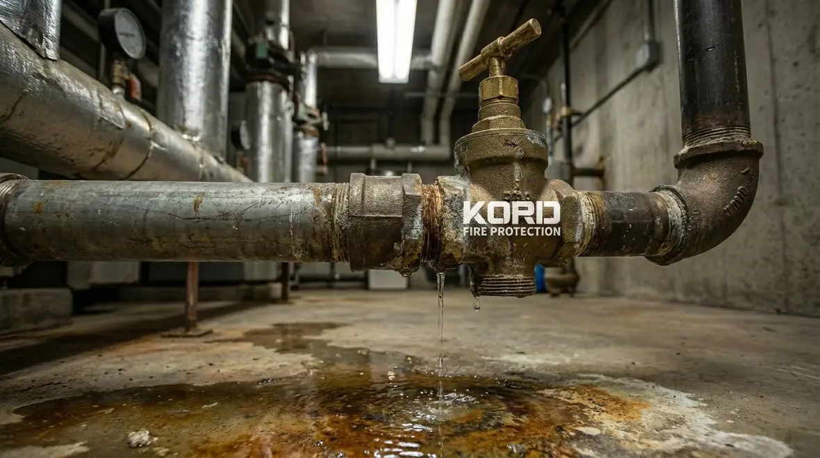 Stressed fire protection piping at risk without pressure relief valve