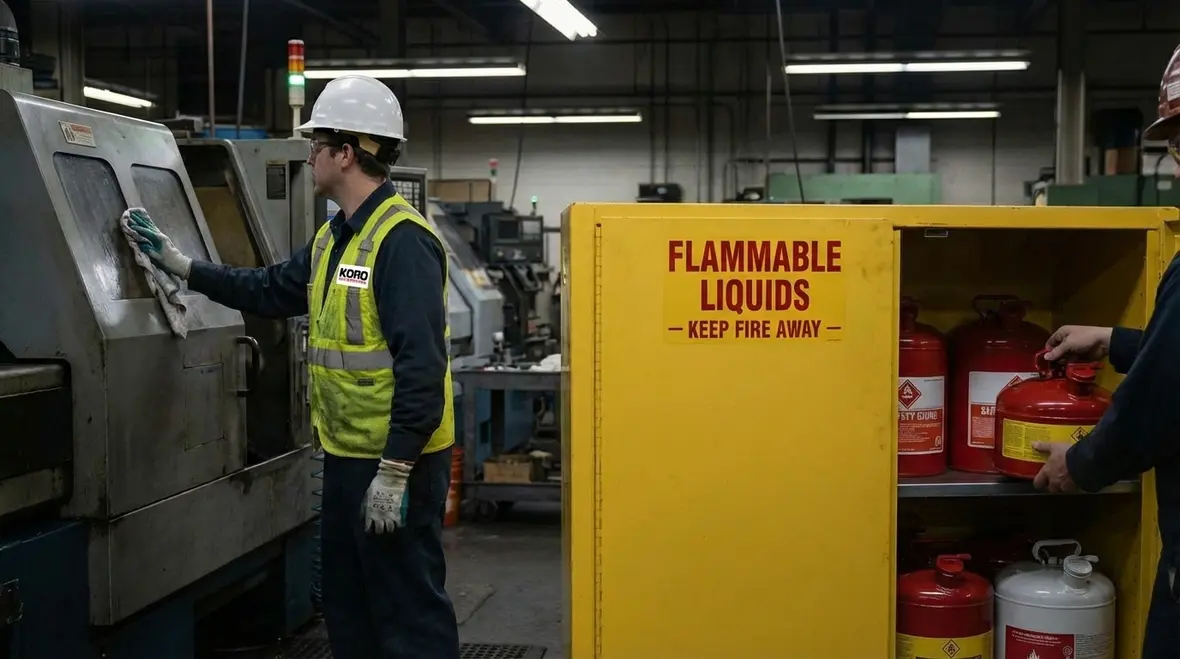 Team performing daily industrial fire safety checks