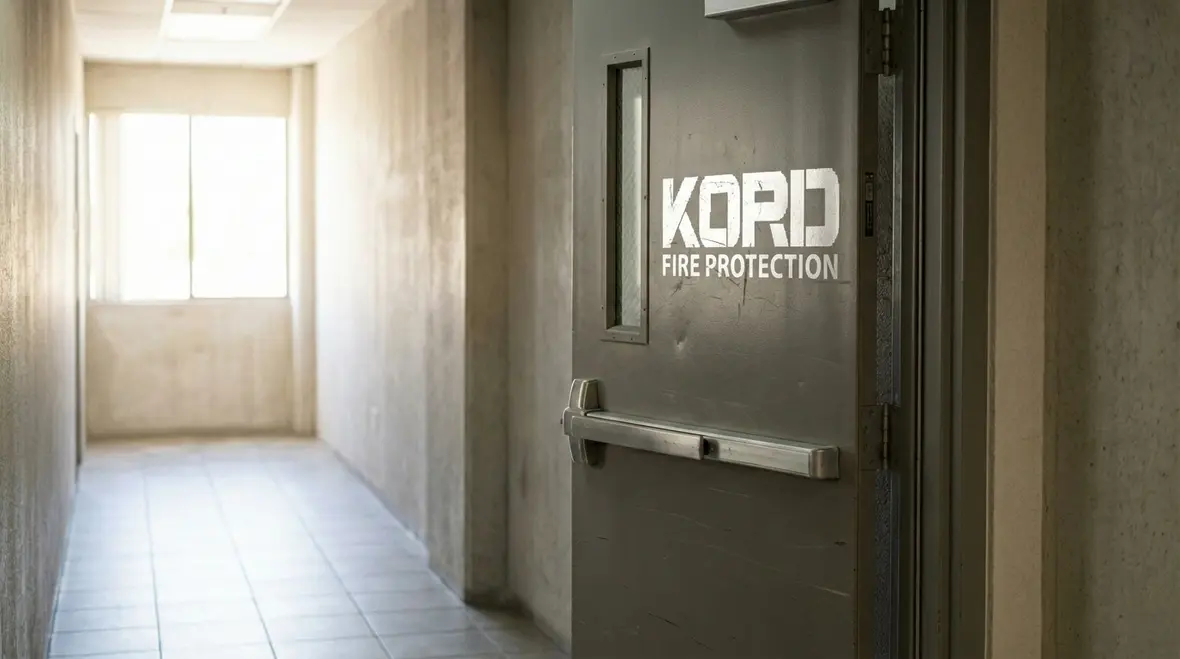 La Verne commercial building fire door corridor