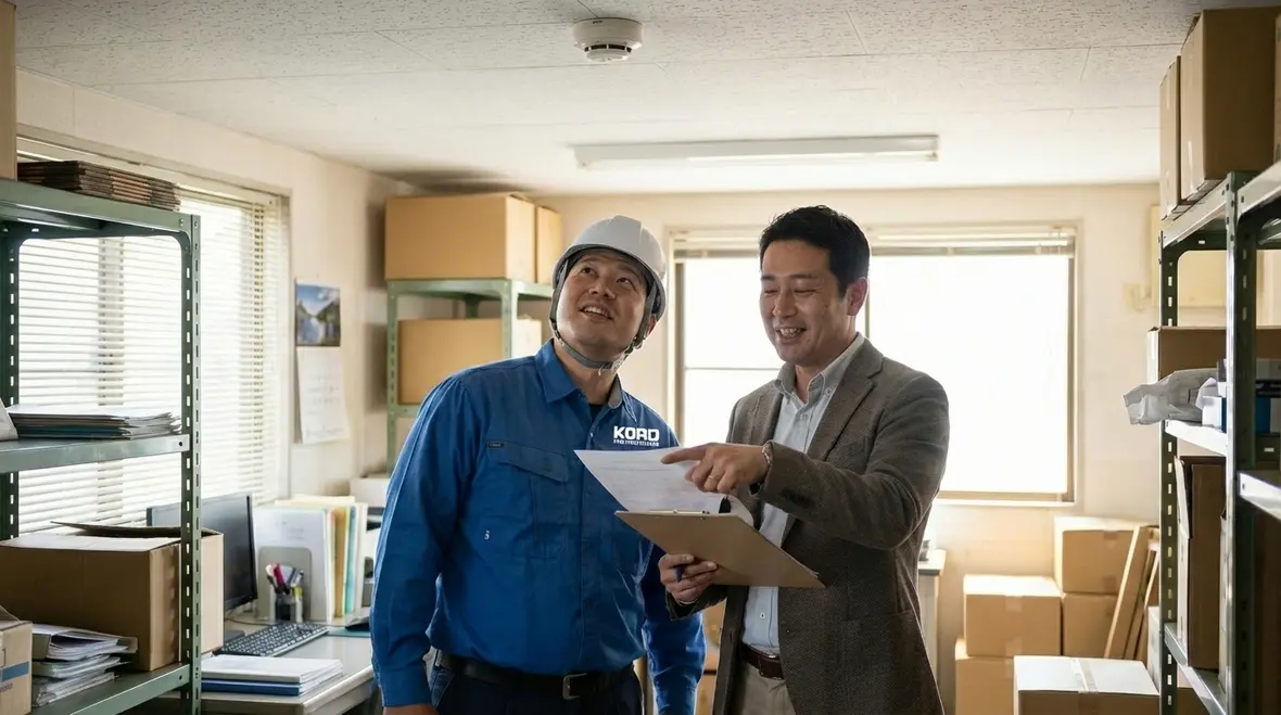 La Puente facility manager discussing smoke sensitivity testing results