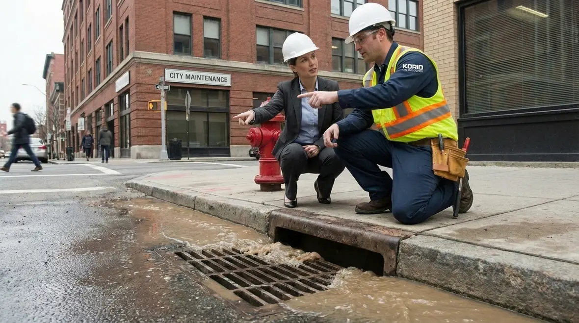 Well maintained hydrant near Lawndale commercial property