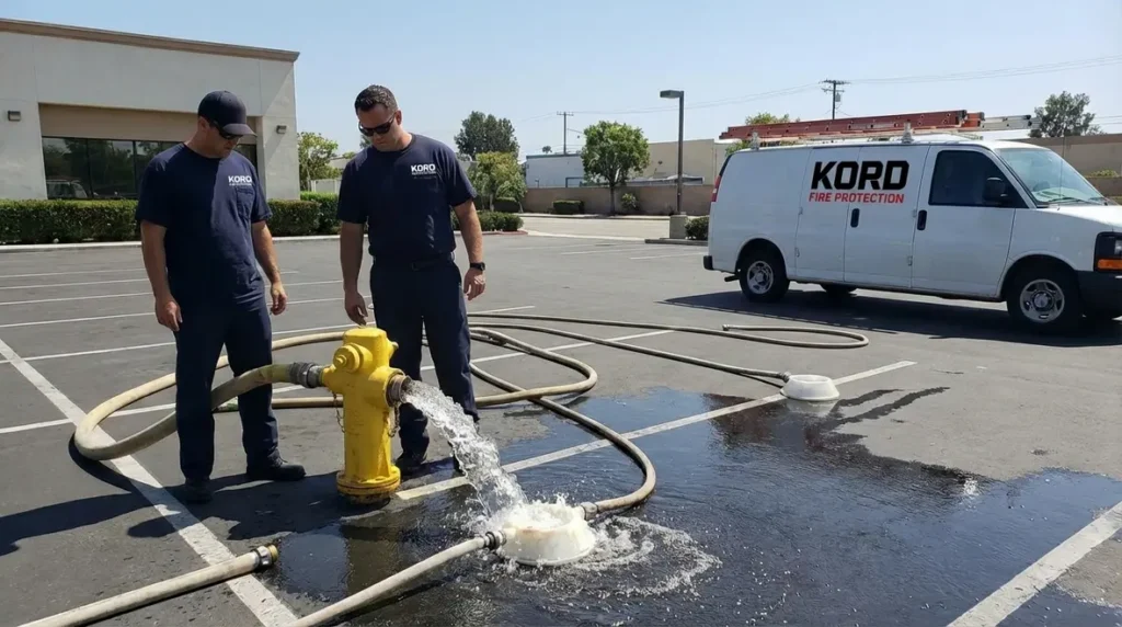 Long Beach fire hydrant testing
