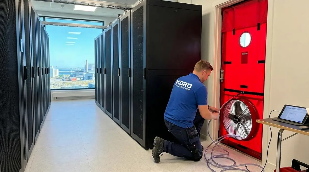 Long Beach room integrity testing for data rooms