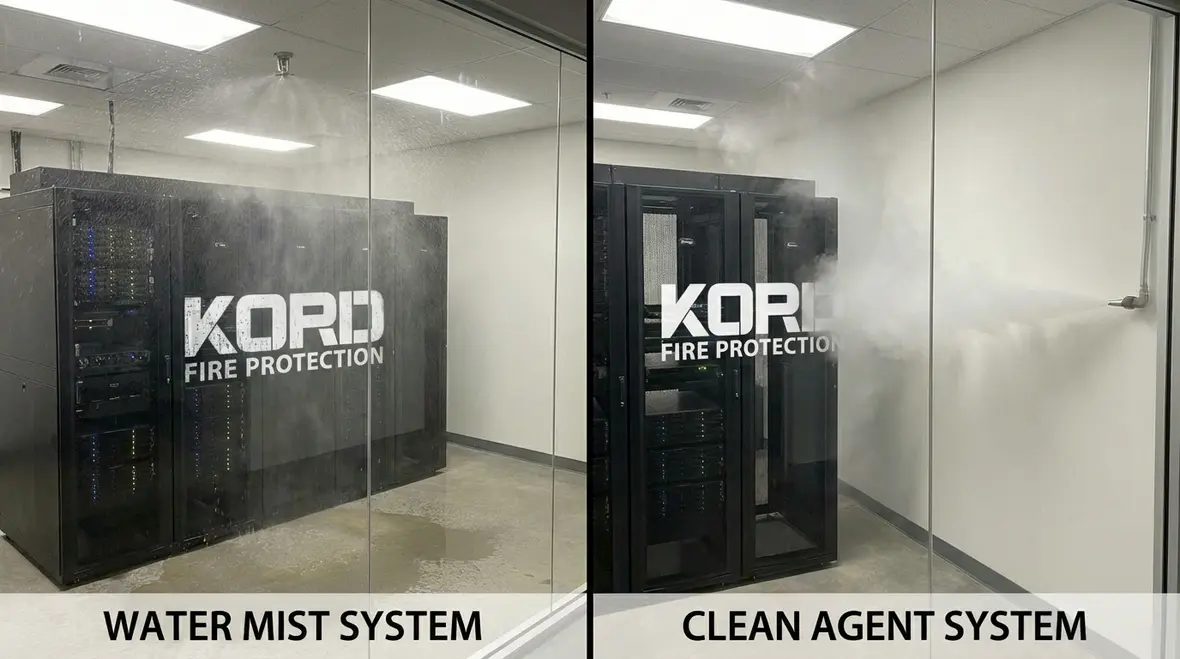 Diagram of clean agent fire suppression stages detection activation suppression