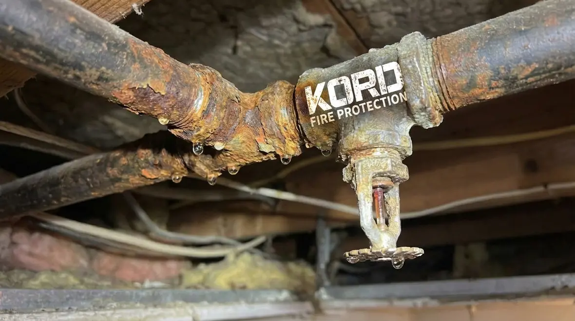 Preventive maintenance work on Santa Monica fire sprinkler piping