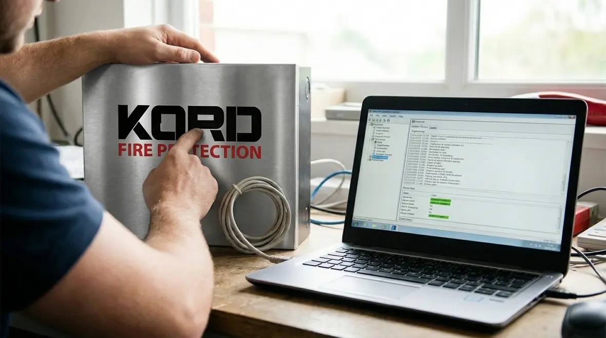 IoT fire protection sensors installed in mechanical room