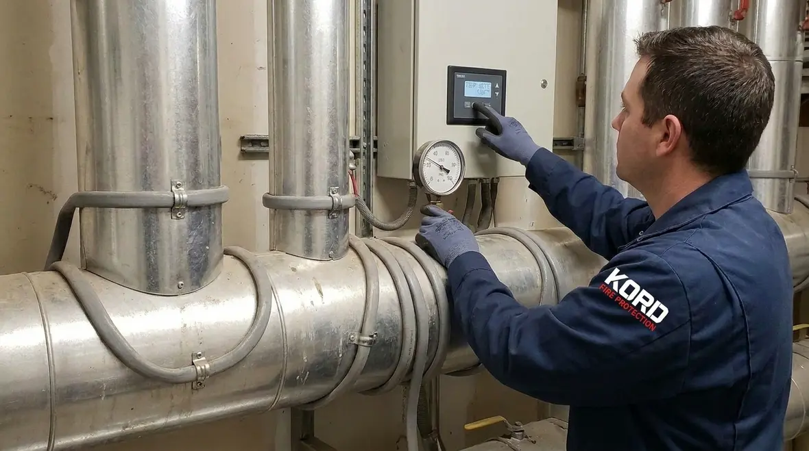 Insulated sprinkler piping and winter readiness inspection by Kord Fire Protection
