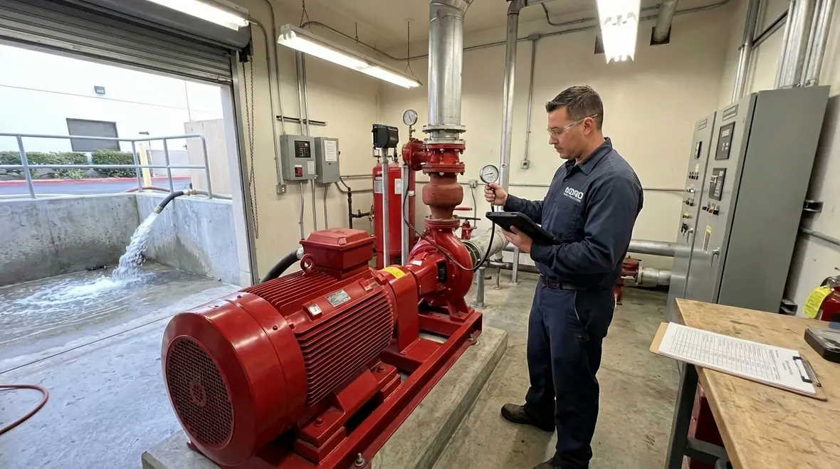 Torrance fire pump testing feature