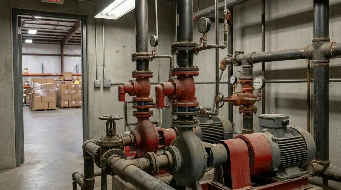 Sprinkler head selection and spacing in a warehouse