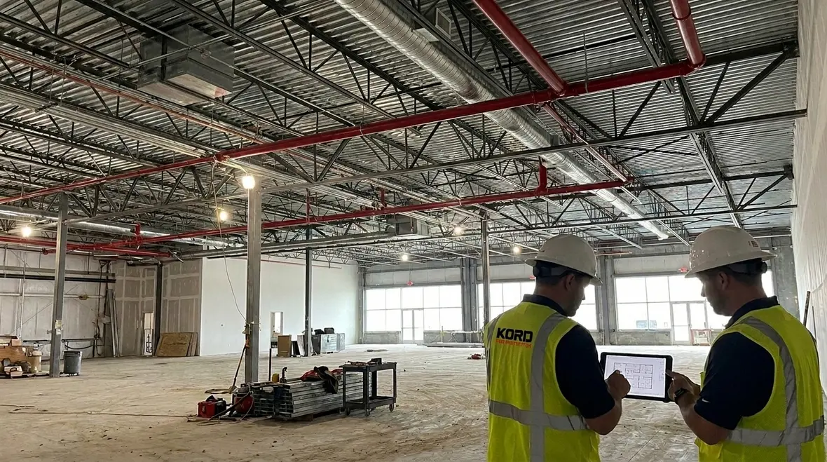 Commercial building sprinkler safety layout optimization hero image