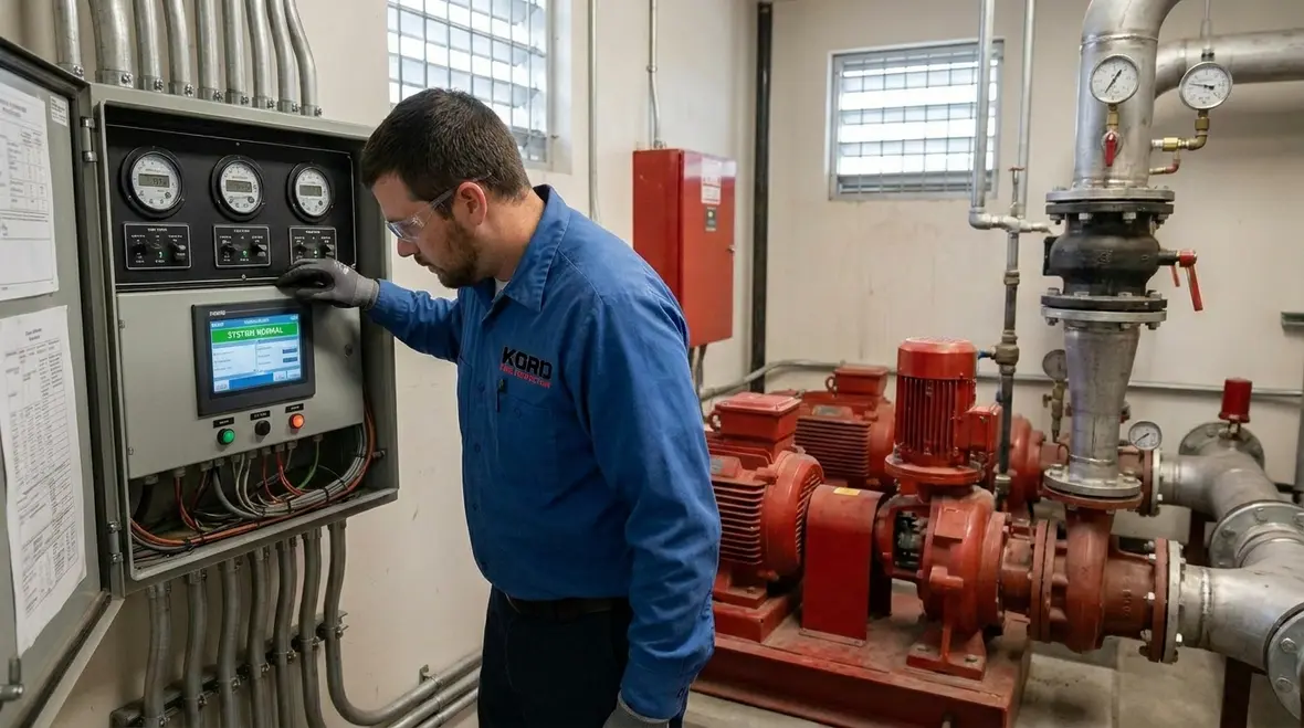 Commercial fire pump maintenance schedule service overview