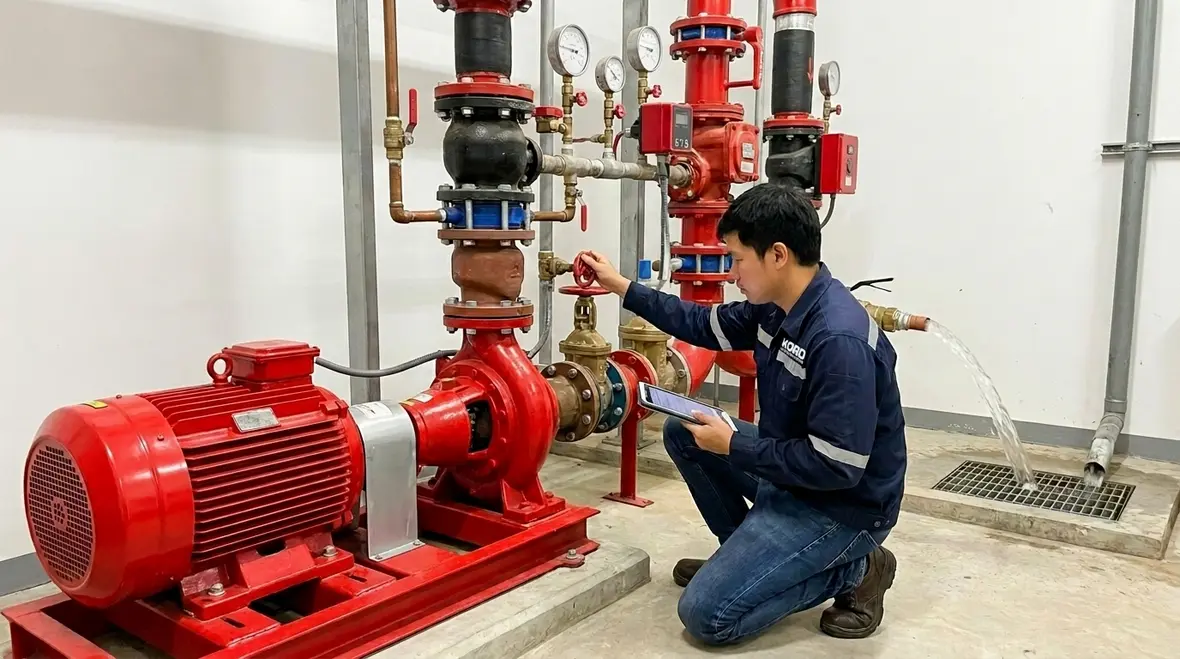 Commercial sprinkler water pressure management for large fire protection networks