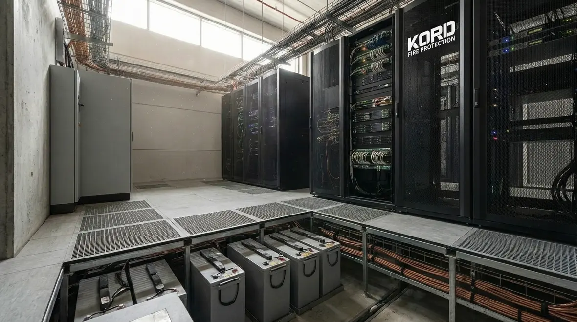 Overview of computer room fire suppression layout