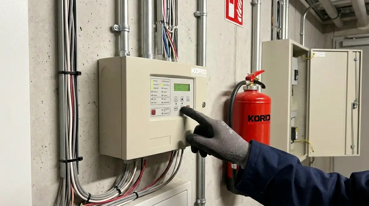Compact fire alarm systems in a building