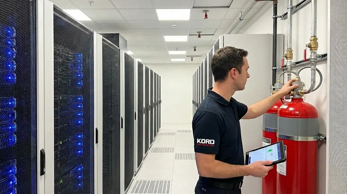 Clean agent fire protection for data center server racks